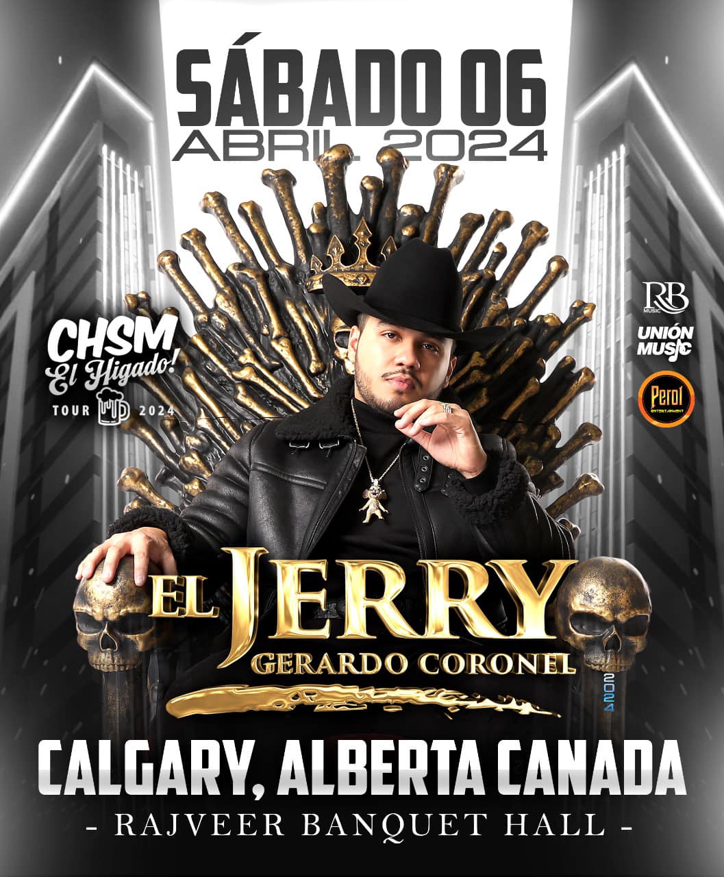 Calgary, El Jerry Gerardo Coronel el sábado 6 de abril